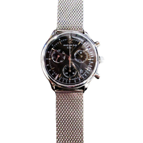 MOVADO Heritage Chronograph Quartz Black Dial Men's Watch