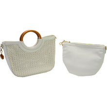 Load image into Gallery viewer, MaliLili Brielle Woven Tote &amp; Removeable Pouch

