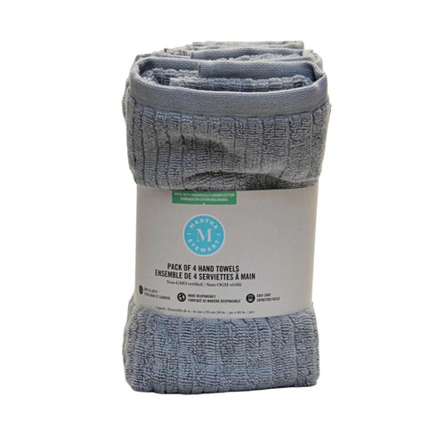 Martha Stewart 4 Pack Hand Towels - Grey