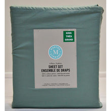 Load image into Gallery viewer, Martha Stewart 6-piece Sheet Set - King Green
