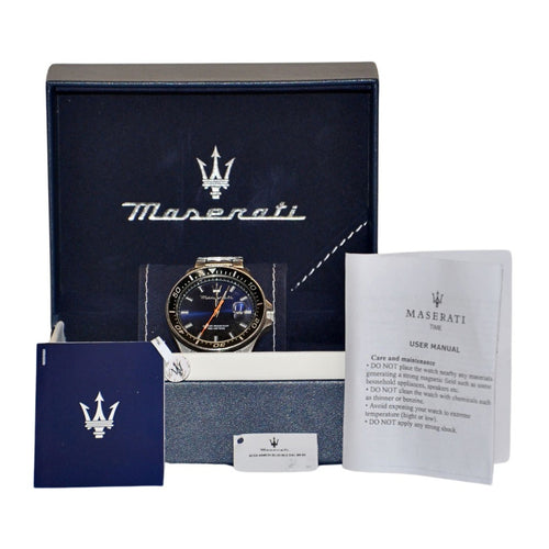 Maserati Men's Sfida R8853140001 Quartz Watch - Silver-tone w/Blue Dial