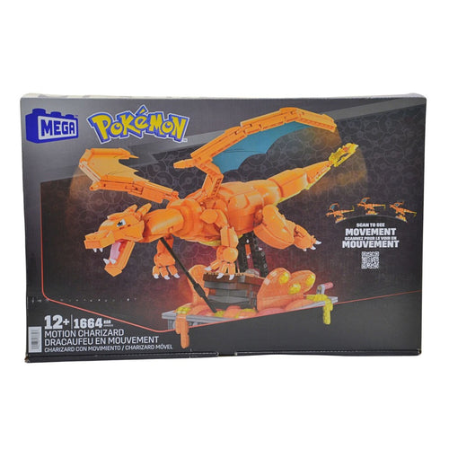 Mega Pokemon Charizard Building Kit with Motion (1664 Pcs) for Collectors - Multi-colour