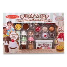 Load image into Gallery viewer, Melissa &amp; Doug Scoop &amp; Top Wooden Ice Cream Play Set (34 pcs)
