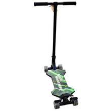 Load image into Gallery viewer, Melo SideWinder Light-Up Quad Kick Scooter Green

