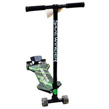 Load image into Gallery viewer, Melo SideWinder Light-Up Quad Kick Scooter Green
