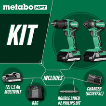 Load image into Gallery viewer, Metabo HPT Cordless 18V Drill and Impact Driver Combo Kit
