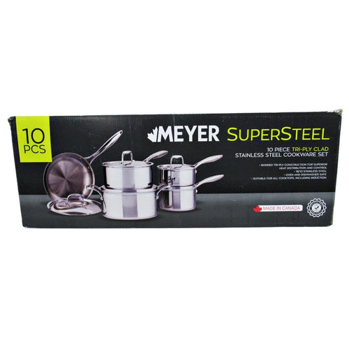 Meyer Super Steel Tri-Ply Clad Stainless Steel 10-Piece