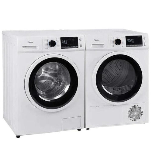 Midea 24 in. Condo Size Laundry Suite 2 Piece MLH27N4AWWC MLE27N4AWWC