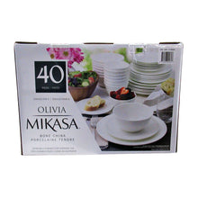 Load image into Gallery viewer, Mikasa Olivia Bone China Dinnerware Set 40 Piece

