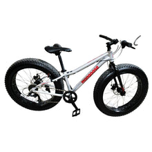 Load image into Gallery viewer, Mongoose Jasper 60.96 cm (24 in.) Fat Tire Bike Youth Silver
