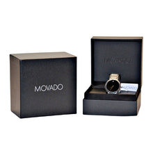 Load image into Gallery viewer, Movado Men&#39;s Quartz Black Dial Watch - Silver tone
