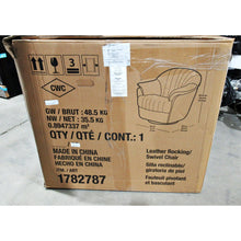 Load image into Gallery viewer, Natuzzi Top Grain Leather Swivel Rocking Chair Grey
