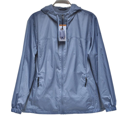 Nautica Women's Lined Windbreaker Light Blue XXL