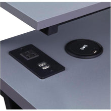 Load image into Gallery viewer, OSP Home Furnishings - Checkpoint Battlestation L shaped Gaming Desk with RGB LED Lights - Black
