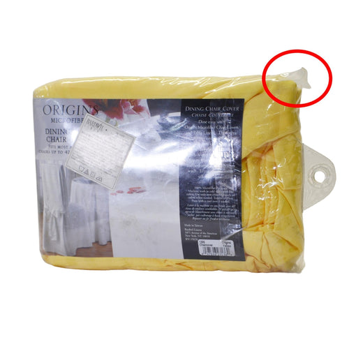 Origins Microfiber Dining Room Chair Cover Yellow - Stained-Liquidation