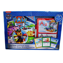 Load image into Gallery viewer, PAW Patrol First Look Find and Giant Write and Erase Activity Card Box Set
