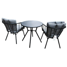 Load image into Gallery viewer, Pacific Casual Patio Bistro Set 3 Pieces Black/Grey
