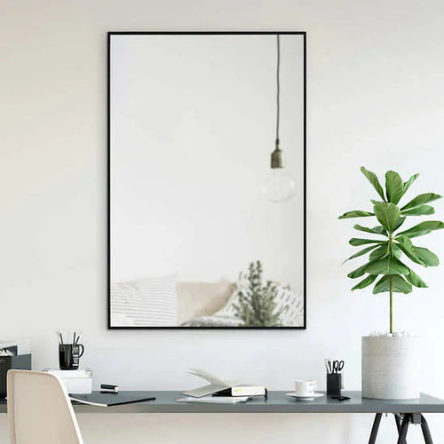 Parker Classic Rectangular Mirror with Black Iron Frame