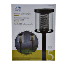 Load image into Gallery viewer, Pathmark Lighting Solar LED Pathway Lights 5pk Black
