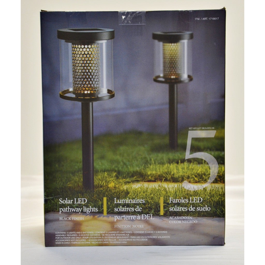 Pathmark Lighting Solar LED Pathway Lights 5pk Black – Liquidation Nation