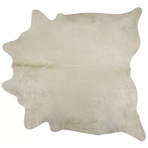 Pergamino Handmade White Cowhide Area Rug