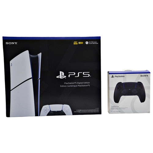 PlayStation 5 Slim Digital Console Bundle with Midnight Black DualSense Wireless Controller