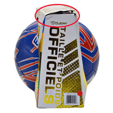 Load image into Gallery viewer, Player Sports Official Size Soccer Ball - Blue with Red &amp; White
