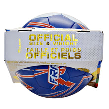 Load image into Gallery viewer, Player Sports Official Size Soccer Ball - Blue with Red &amp; White
