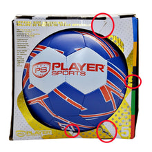 Load image into Gallery viewer, Player Sports Official Size Soccer Ball - Blue with Red &amp; White-Liquidation Store

