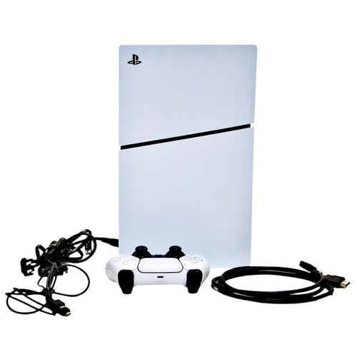 Playstation 5 Slim Console with Disc Drive and Wireless Controller - White