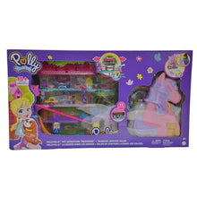 Load image into Gallery viewer, Polly Pocket Pollyville Pet Adventure Treehouse Playset w/ Unicorn Salon-box damage
