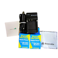 Load image into Gallery viewer, Powerextra 2 Pack Battery with Charger NP-BG1
