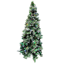 Load image into Gallery viewer, Pre Lit Glittery Bristle Pine Slim Tree
