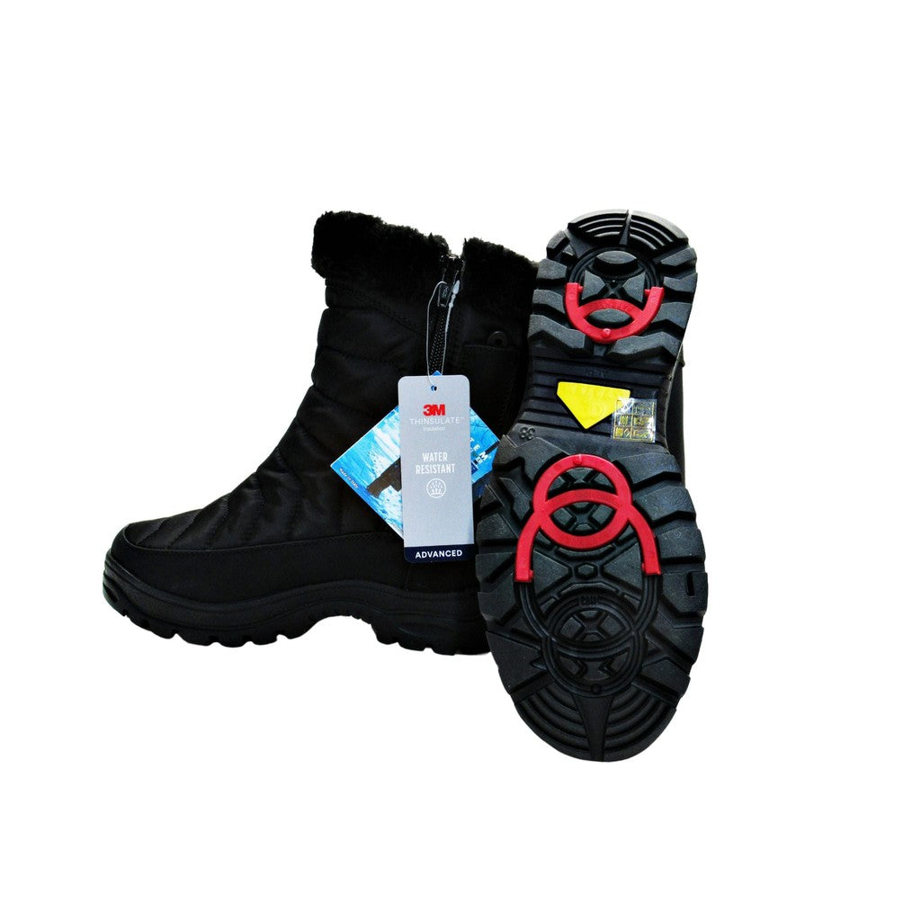 Pro-Tec Men's Black Side Zipper Tipper Ice Grip Winter Boots