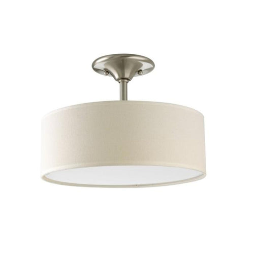 Progress Lighting Inspire Collection 2-Light Semi-Flushmount, Brushed Nickel