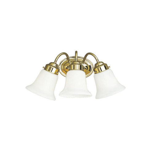 Progress Lighting Light Bracket with White Opal Glass Polished Brass