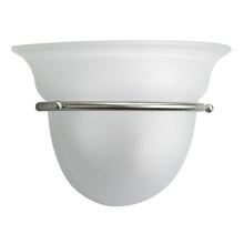 Load image into Gallery viewer, Progress Lighting Wall Sconce with Etched Bell-Shaped Glass Bowl Brushed Nickel
