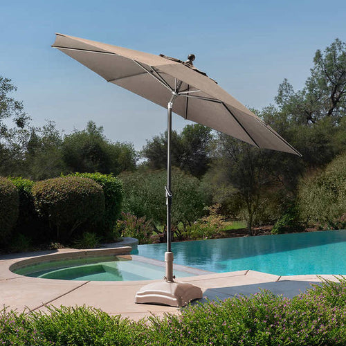 Proshade 10ft Auto Tilt Aluminum Patio Umbrella Pebble