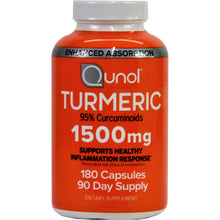 Load image into Gallery viewer, Qunol 1500mg Turmeric 180 Capsules
