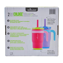 Load image into Gallery viewer, REDUCE 414ml Coldee Tumbler with Handle for Kids (Magnetic Purple/Pink)

