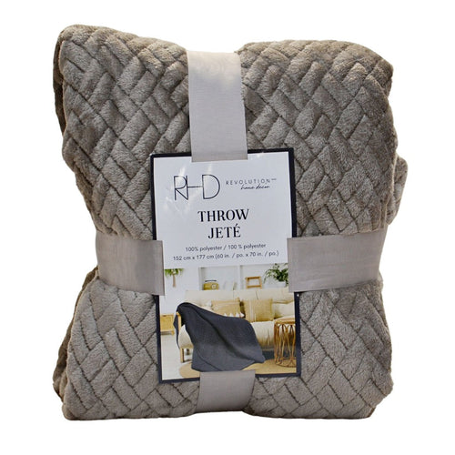 RHD Quilted Throw 152cm x 177cm - Taupe