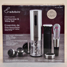 Load image into Gallery viewer, Rabbit USB Rechargeable Electric Corkscrew and Wine Set, 7-piece
