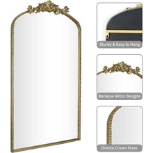 Load image into Gallery viewer, Ravena Floor Mirror Gold-Mirror-Liquidation Nation
