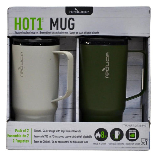 Reduce Hot1 Insulated 710ml Mug, 2-Pack