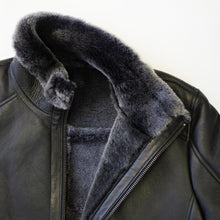 Load image into Gallery viewer, Ricardo B.H. Moto Sheepskin Bomber Jacket Black Medium
