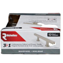 Load image into Gallery viewer, Richelieu Contemporary Cabinet and Drawer Handle 10-Pack Brushed Nickel-Liquidation

