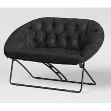 Load image into Gallery viewer, Room Essentials Double Dish Dorm Loveseat Sofa Chair Black
