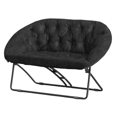Room Essentials Double Dish Dorm Loveseat Sofa Chair Black