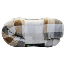 Load image into Gallery viewer, Roots Home Reversible Sherpa Comforter 3pc Set King Brown/Grey/White
