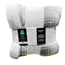 Load image into Gallery viewer, Roots Home Reversible Sherpa Comforter Set King Grey
